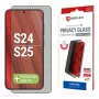 Displex Privacy Screen Protector (10H) for Samsung Galaxy S24/S25, Eco Mounting Frame, Privacy Filter