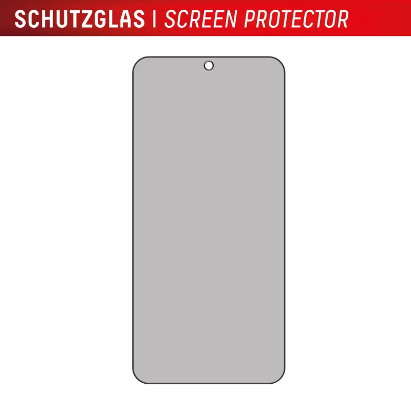Displex Privacy Screen Protector (10H) for Samsung Galaxy S24/S25, Eco Mounting Frame, Privacy Filter