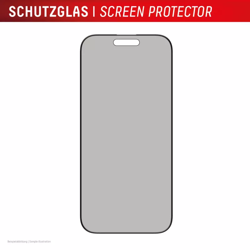 Displex Privacy Screen Protector (10H) for Apple iPhone 16 Pro Max, Eco Mounting Frame, Privacy Filter