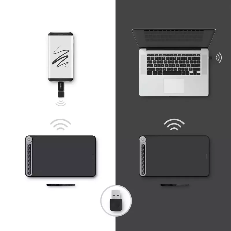Graphic Tablet HUION Q620M Black 5080 lpi 266.7 x 166.7 mm USB