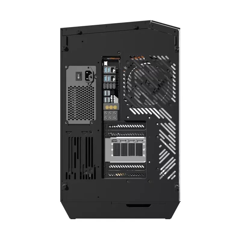 PC Case Darkflash DY470 Full Tower — Black, SPCC, supports ITX/ATX, HDD 3.5 inch/2.5 inch, 1x rear 120 mm, 120 mm side fans