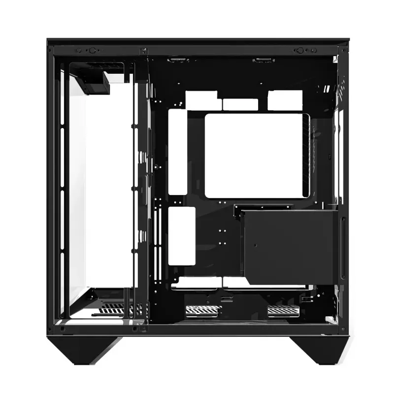 PC Case Darkflash DY470 Full Tower — Black, SPCC, supports ITX/ATX, HDD 3.5 inch/2.5 inch, 1x rear 120 mm, 120 mm side fans