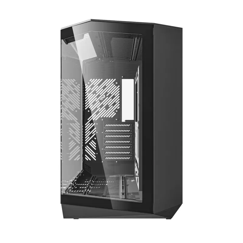 PC Case Darkflash DY470 Full Tower — Black, SPCC, supports ITX/ATX, HDD 3.5 inch/2.5 inch, 1x rear 120 mm, 120 mm side fans