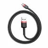 Baseus CAMKLF-B91 Nylon Durable Data & Charging Cable CQ3.0 2.4A USB to Micro USB 1m Black-Red