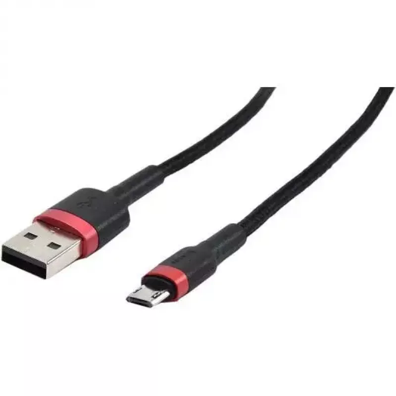 Baseus CAMKLF-B91 Nylon Durable Data & Charging Cable CQ3.0 2.4A USB to Micro USB 1m Black-Red