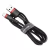USB-A to Lightning cable Baseus CALKLF-C19 2 m — aluminium housing, 1.5 A, black/red