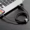 USB A to Lightning Cable Baseus Cafule (CALKLF-CG1) — Nylon braided, QC3.0 1.5A, 2 m, Grey/Black