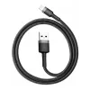 USB A to Lightning Cable Baseus Cafule (CALKLF-CG1) — Nylon braided, QC3.0 1.5A, 2 m, Grey/Black
