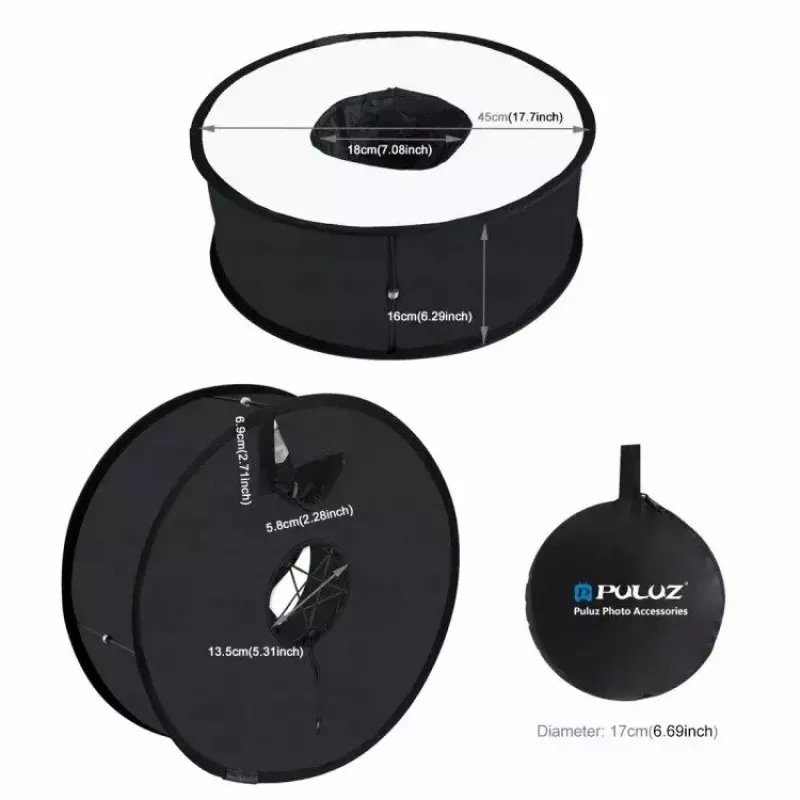 Softbox diffuser Puluz PU5145 45 cm round lightweight for photography lighting