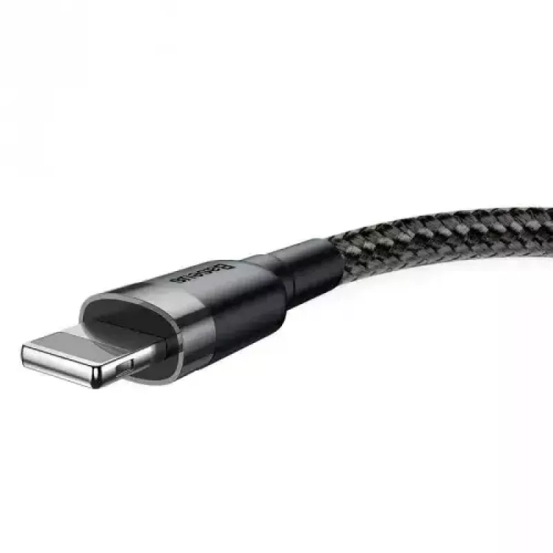 Baseus CALKLF-AG1 Nylon Data & Charging Cable USB-C QC3.0 2.4A to Lightning 0.5m black, gray
