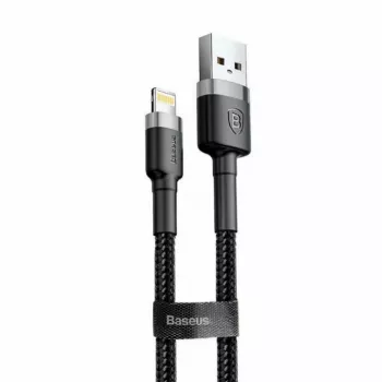 Baseus CALKLF-AG1 Nylon Data & Charging Cable USB-C QC3.0 2.4A to Lightning 0.5m black, gray