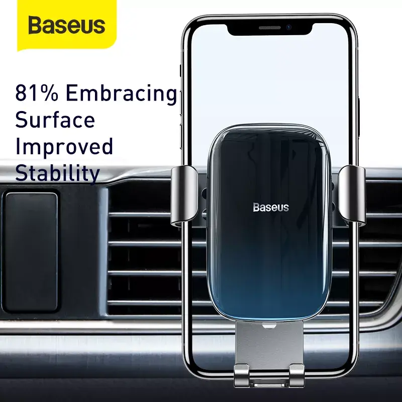 Passive holder Baseus Glaze Gravity Mobile phone Black