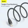 USB 2.0 data cable Baseus Jelly Lightning to USB-A 1.2 m, Black