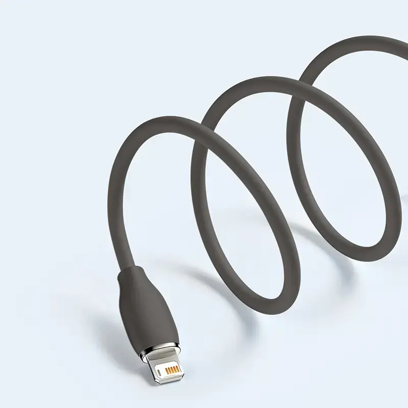 USB 2.0 data cable Baseus Jelly Lightning to USB-A 1.2 m, Black