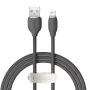 USB 2.0 data cable Baseus Jelly Lightning to USB-A 1.2 m, Black