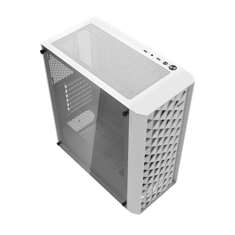 Computer case Darkflash DK351 WHITE Midi Tower, Micro ATX/ATX/ITX, tempered glass, white, 200×390×450 mm