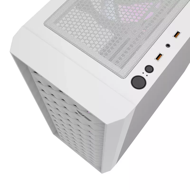 Computer case Darkflash DK351 WHITE Midi Tower, Micro ATX/ATX/ITX, tempered glass, white, 200×390×450 mm