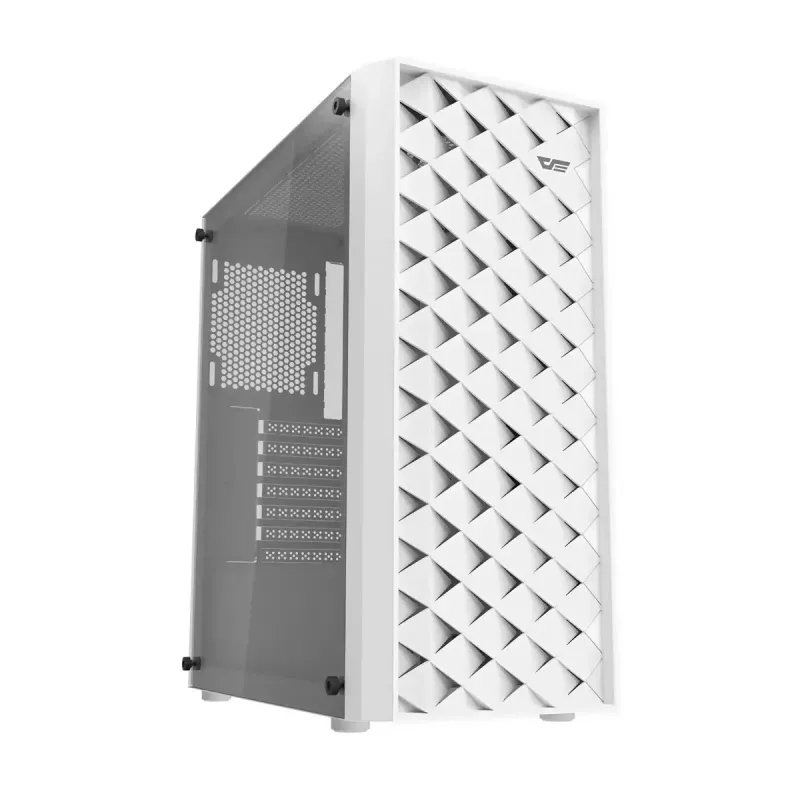 Computer case Darkflash DK351 WHITE Midi Tower, Micro ATX/ATX/ITX, tempered glass, white, 200×390×450 mm
