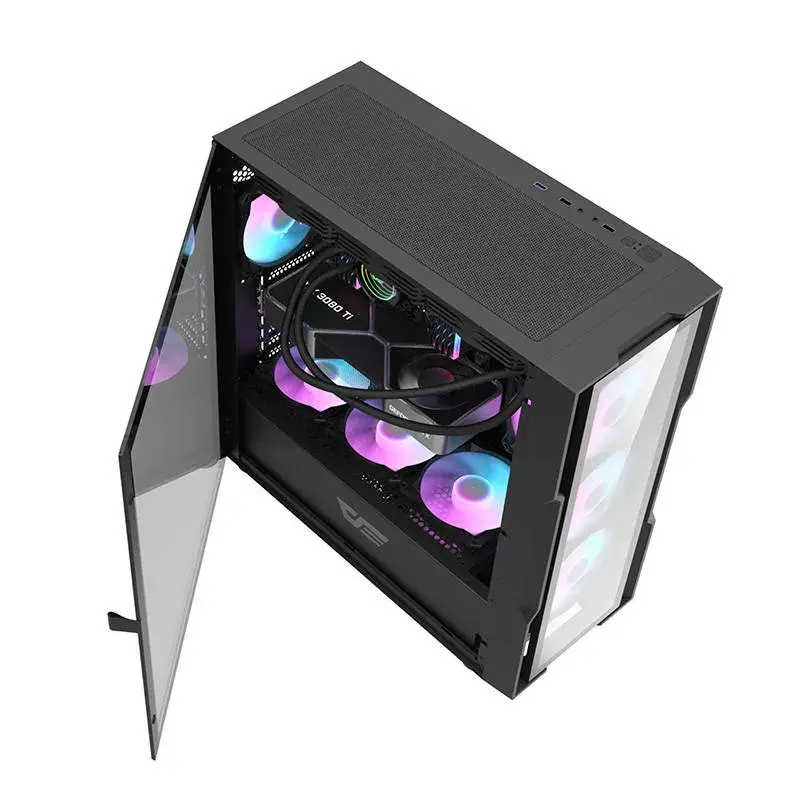 Darkflash DK431 Glass computer case, ATX, black