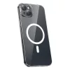Phone case Baseus Magnetic Crystal Clear for iPhone 13, transparent, with tempered-glass screen protector