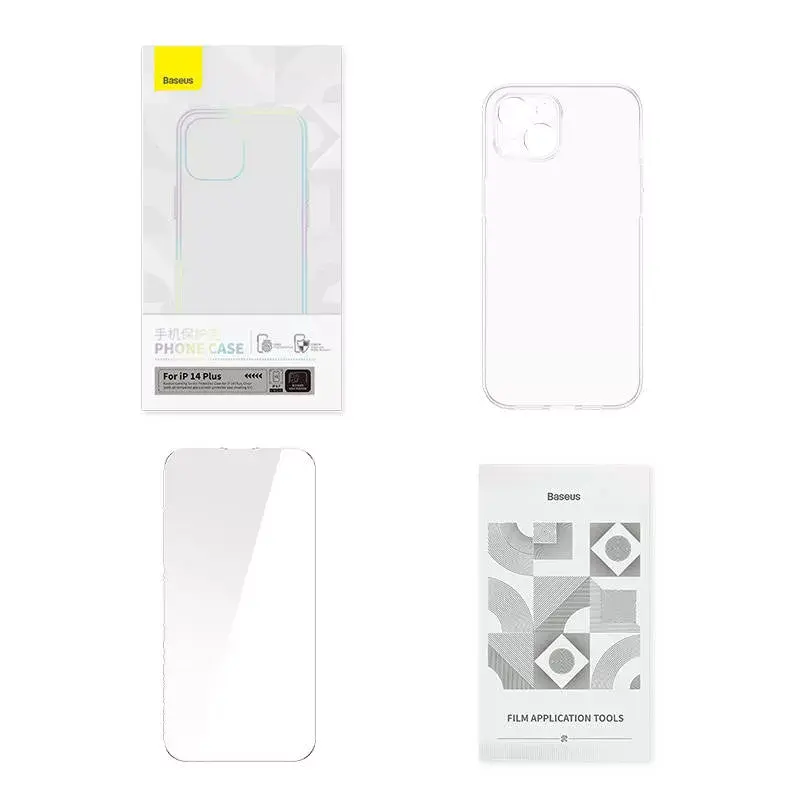 Protective Transparent Case with Tempered Glass by Baseus for iPhone 14 Plus (P60112202201-02)
