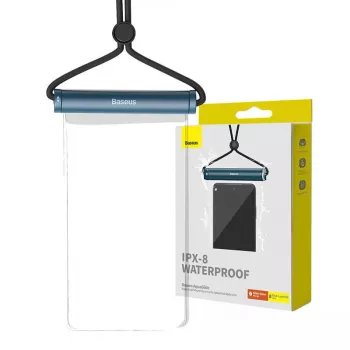Waterproof phone case Baseus AquaGlide cylindrical slide lock — blue