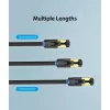 Ethernet patch cable Vention Cat.8 S/FTP 1 m Black RJ-45 Gold-plated