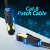 Ethernet patch cable Vention Cat.8 S/FTP 1 m Black RJ-45 Gold-plated