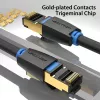 Ethernet patch cable Vention Cat.8 S/FTP 1 m Black RJ-45 Gold-plated