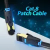 Network Cable Vention Cat.8 SFTP Patch Cable RJ-45 8m Black