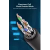 Network Cable Vention Cat.8 SFTP Patch Cable RJ-45 8m Black