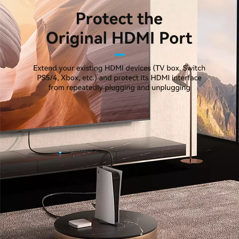 HDMI cable Vention AHCBJ 5m, HDMI Type A male to female, 4K@60Hz, HDMI 2.0, 18 Gbit/s, black