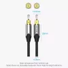 Optical fiber audio cable Vention 3 m TOSLINK male-to-male, grey, nylon jacket, gold-plated contacts