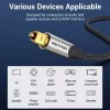 Optical fiber audio cable Vention 3 m TOSLINK male-to-male, grey, nylon jacket, gold-plated contacts