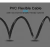 Audio cable Vention 3.5mm male to 2×RCA male, 3 m, black, gold-plated contacts