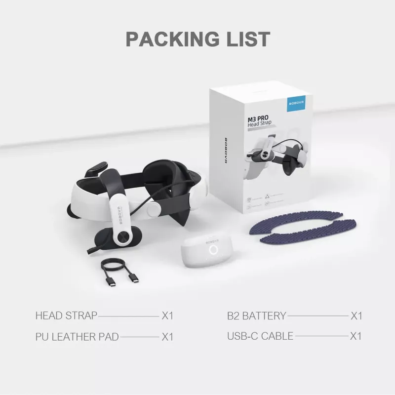 Head Strap with Battery Pack BOBOVR M3 Pro for Oculus Quest 3