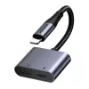 2-in-1 audio adapter Joyroom SY-L01 Lightning to 3.5mm + Lightning, black