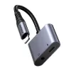 2-in-1 audio adapter Joyroom SY-L01 Lightning to 3.5mm + Lightning, black