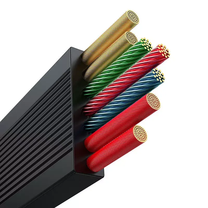 USB 3-in-1 cable Baseus Free2Draw (USB-A to Micro USB + Lightning + USB-C), 100W, 1.1 m, black