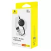 USB 3-in-1 cable Baseus Free2Draw (USB-A to Micro USB + Lightning + USB-C), 100W, 1.1 m, black