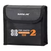 Sunnylife AT2-DC783 Battery Bag for DJI Avata 2 — Holds 3 Intelligent Flight Batteries, Shockproof EVA Hard Case with Dual Zipper, Grey/Black