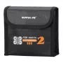Sunnylife AT2-DC783 Battery Bag for DJI Avata 2 — Holds 3 Intelligent Flight Batteries, Shockproof EVA Hard Case with Dual Zipper, Grey/Black