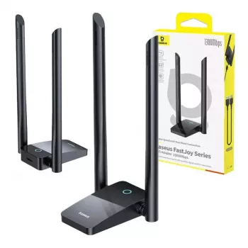 WiFi adapter Baseus FastJoy 1800Mbps black — dual-band USB network adapter