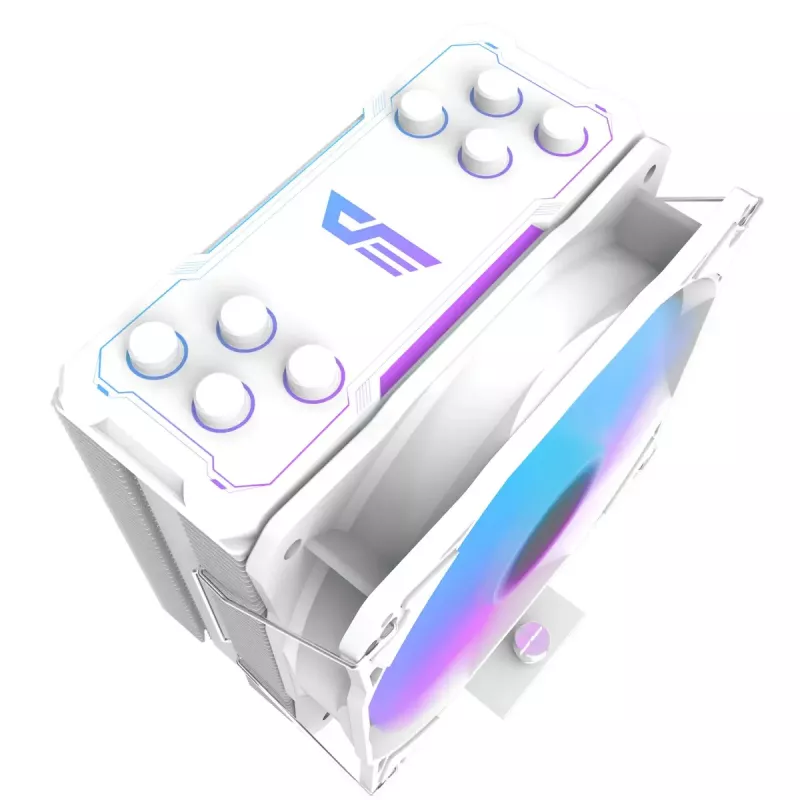 Air cooler Darkflash Z4 Pro Mist White — 120 mm fan, Hydraulic bearing, 200 W TDP, supports AM5/AM4/LGA1700/1200/115x