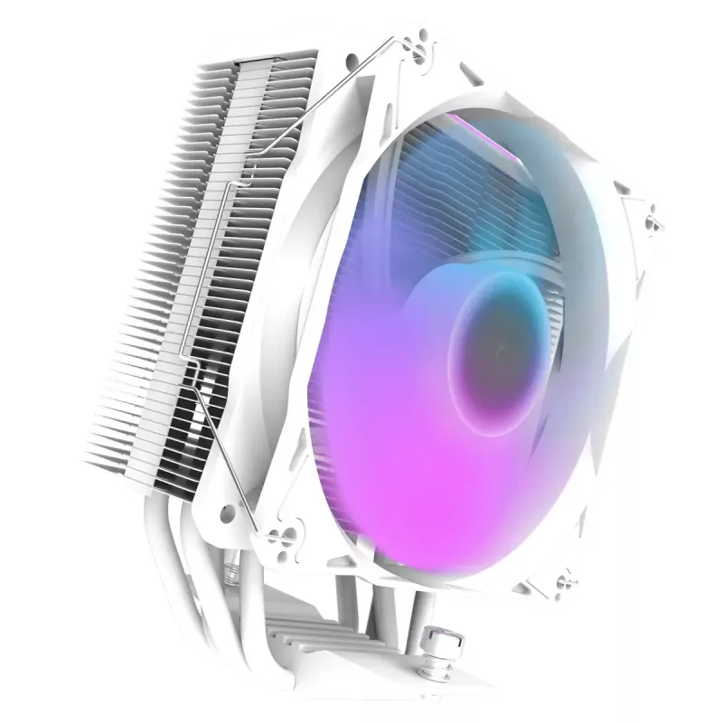 Air cooler Darkflash Z4 Pro Mist White — 120 mm fan, Hydraulic bearing, 200 W TDP, supports AM5/AM4/LGA1700/1200/115x