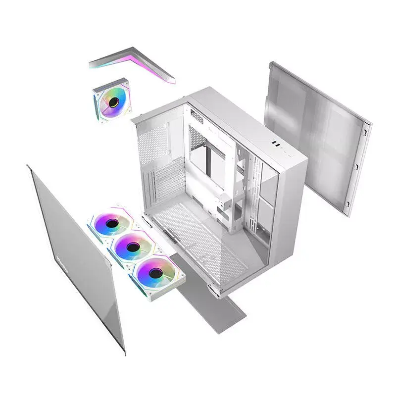 Darkflash TH285 computer case, ATX, white