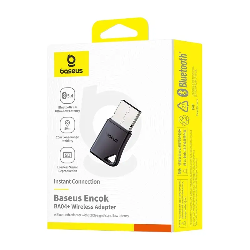 Baseus Encok BA04+ Bluetooth 5.4 USB adapter, black