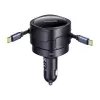 Car charger Baseus Enjoyment Max 60W with integrated USB-C cables, 60W output