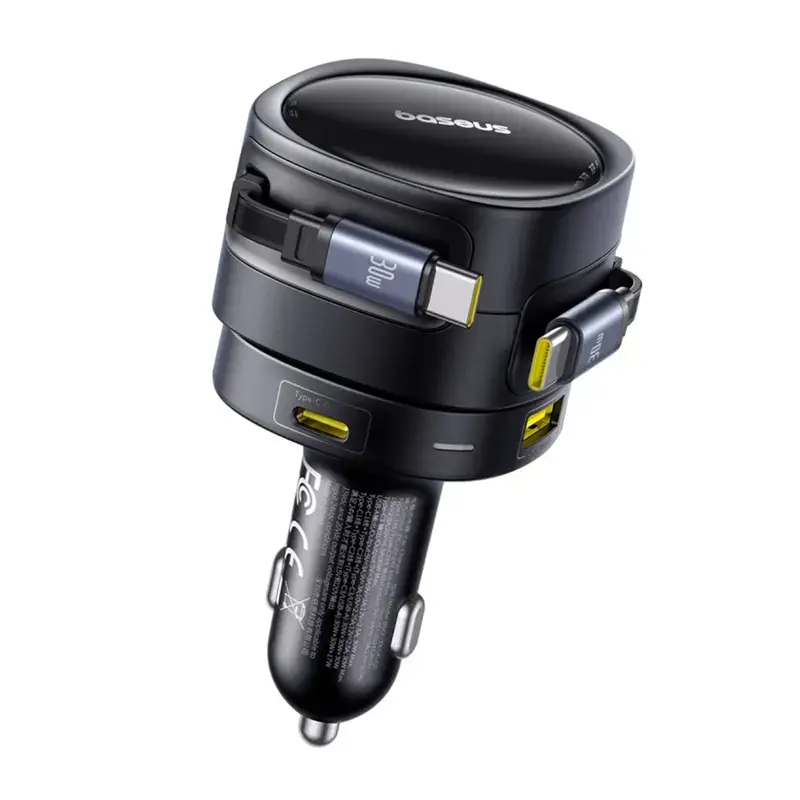 Car Charger Baseus Enjoyment Max 90W with USB-C and USB-A ports