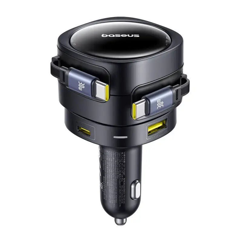 Car Charger Baseus Enjoyment Max 90W with USB-C and USB-A ports